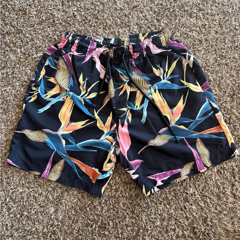 Tropical Print Men's Swim Shorts